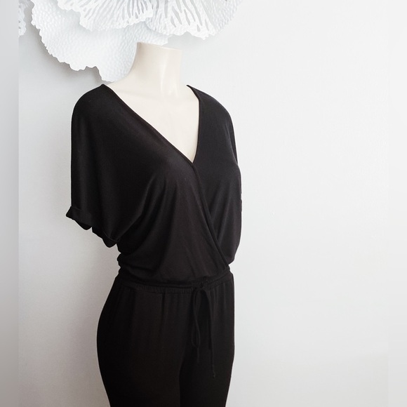 Chelsea 28 Jersey Knit Soft Jumpsuits Lounge Faux Wrap Classic Modern Minimalist - Picture 9 of 10